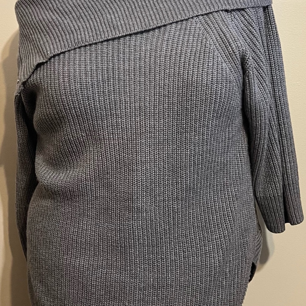 Fashion to Figure Off-Shoulder Gray Sweater